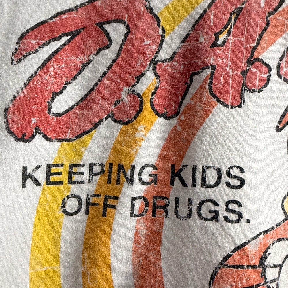 D.A.R.E Original Vintage 80’s tee Featuring Daren The Lion Size M. RARE. - Picture 4 of 10
